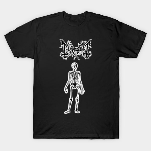 mayhem skull T-Shirt by naughtyoldboy